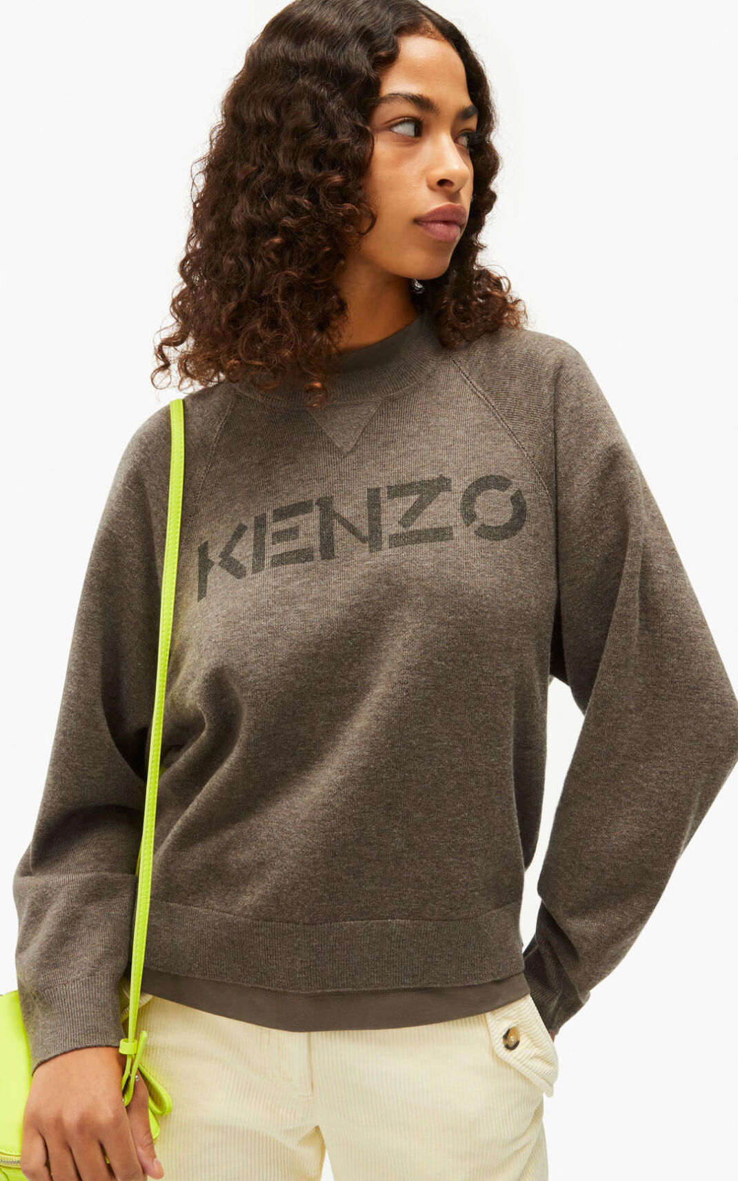 Kenzo Logo merino wool Puloveri Ženske - Smeđe - Hrvatska ZFTEWH785